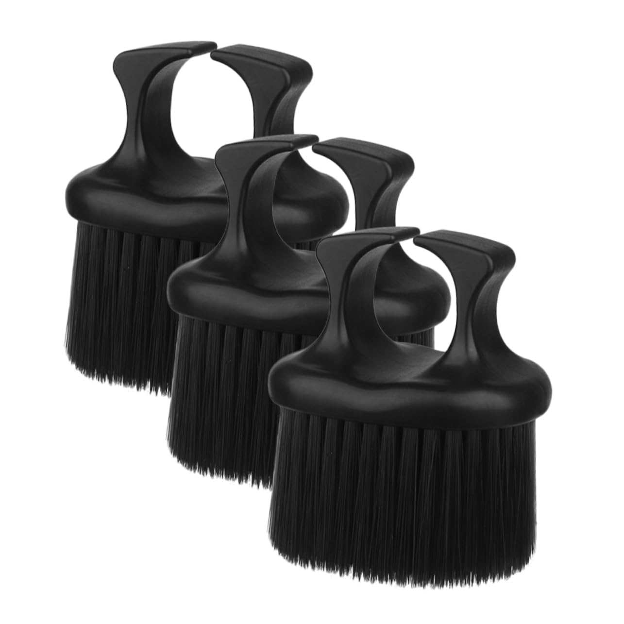 Mikinona 3pcs Knuckle Barber Brush Boar Bristle Brush Stiff for Men Beard Styling Grooming Kit