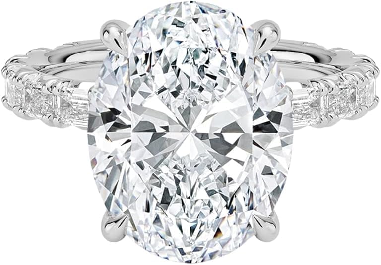 1-5 CT Oval Moissanite Engagement Ring Colorless VVS1 10K 14K 18K Solid Gold, 925 Sterling Silver wedding ring Valentine Gift For Women