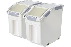 CITY BABY 2 Pack 50 lb Flour Storage Containers with Scoop