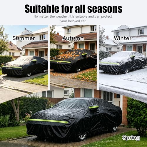 Image of 2026 Upgraded Car Cover for Toyota RAV4 LE XSE XLE Hybrid SE Sedan 1994-2025 2026, Waterproof Full Exterior Car Covers Windproof Snow Proof Rain Sun Hail Protection with Door Zipper & Inner Cotton