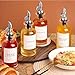 Pafusen 2 Pack Auto Flip Olive Oil Dispenser Spout, Liquor Pour Spout, Oil Dispenser Top, Easily Turn Your Bottles into Dispensers for Liquor, Vinegar, Oils, Weighted Pourer, Silvers
