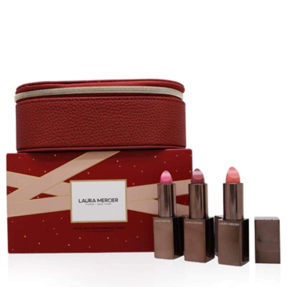 LAURA MERCIER/PAS DE TROIS ROUGE ESSENTIEL TRIPLET LIPSTICK SET