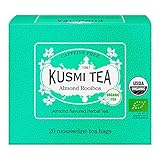Kusmi Tea - Infusion Bio Rooibos Amande - Rooibos Issu de l'Agriculture Biologique - Infusion Douce et Onctueuse, sans Théine - Boîte de 20 Sachets Mousseline