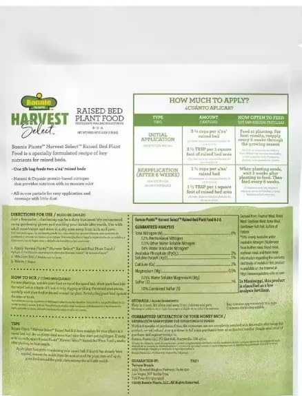 Harvest Select 3 lbs. Abono Orgánico Natural para Vegetales y Hierbas miniatura 4