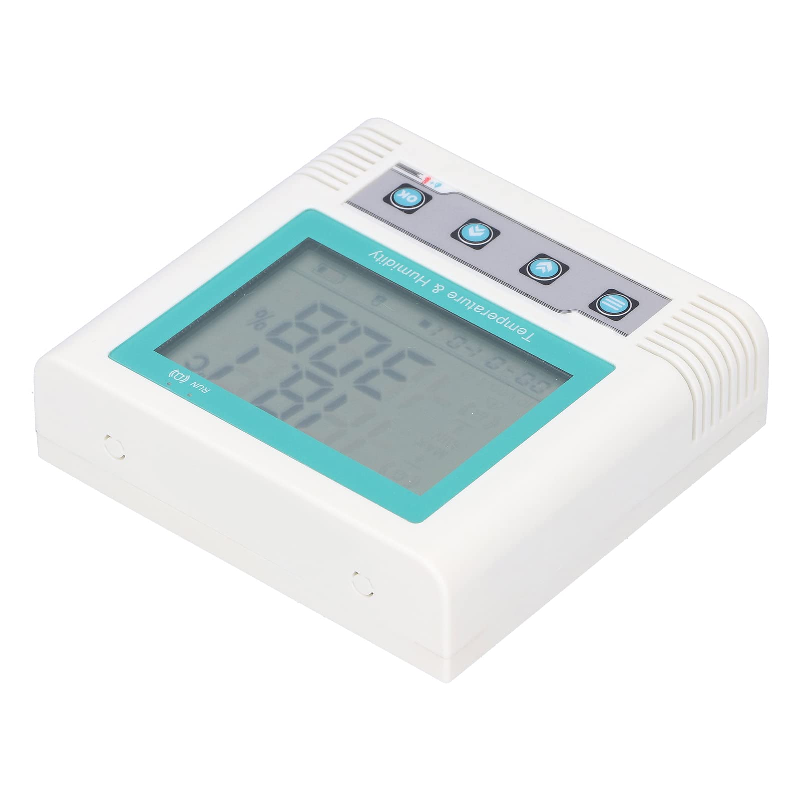 Registrador de Temperatura Digital con Sensor de Alta Precisión para Monitorear Datos de Humedad en Laboratorios y Talleres - ABS, 120 X 113 X 33 Mm (Conjuntos de datos de 26W)