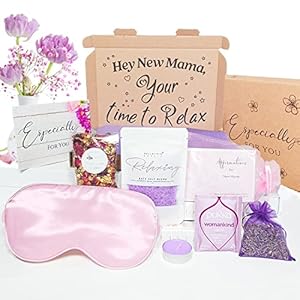 Hey New Mum Pamper Kit, Lovely Relaxing Baby Shower Gifts for Mums To Be For Her To Pamper and Relax. New Mum Hamper Presents. Mums Self Care Spa Box Set, Women Beauty Gifts For Mummy.