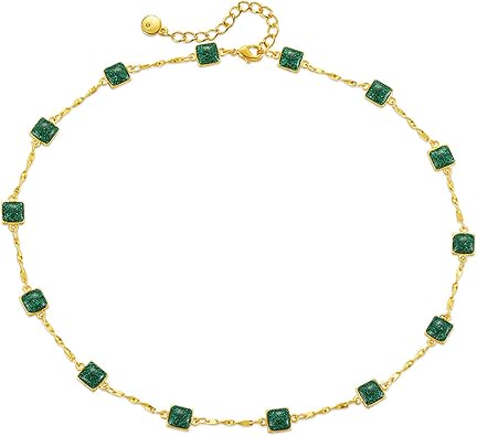 Beaded Choker Necklaces for Women 18k Gold Plated Dainty Gold Choker Necklaces for Women