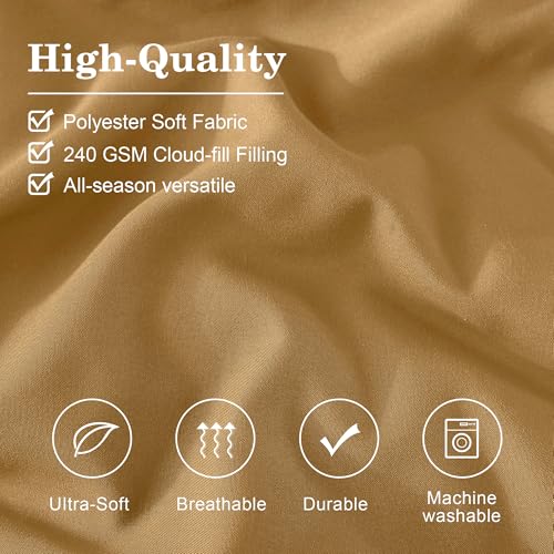 Image of Monbix Full Size Comforter Sets - 7 Pieces Desert Yellow Bed in a Bag Full Size Bedding Sets with Comforters, All Seasons Comforter with Sheets, Pillowcases & Shams