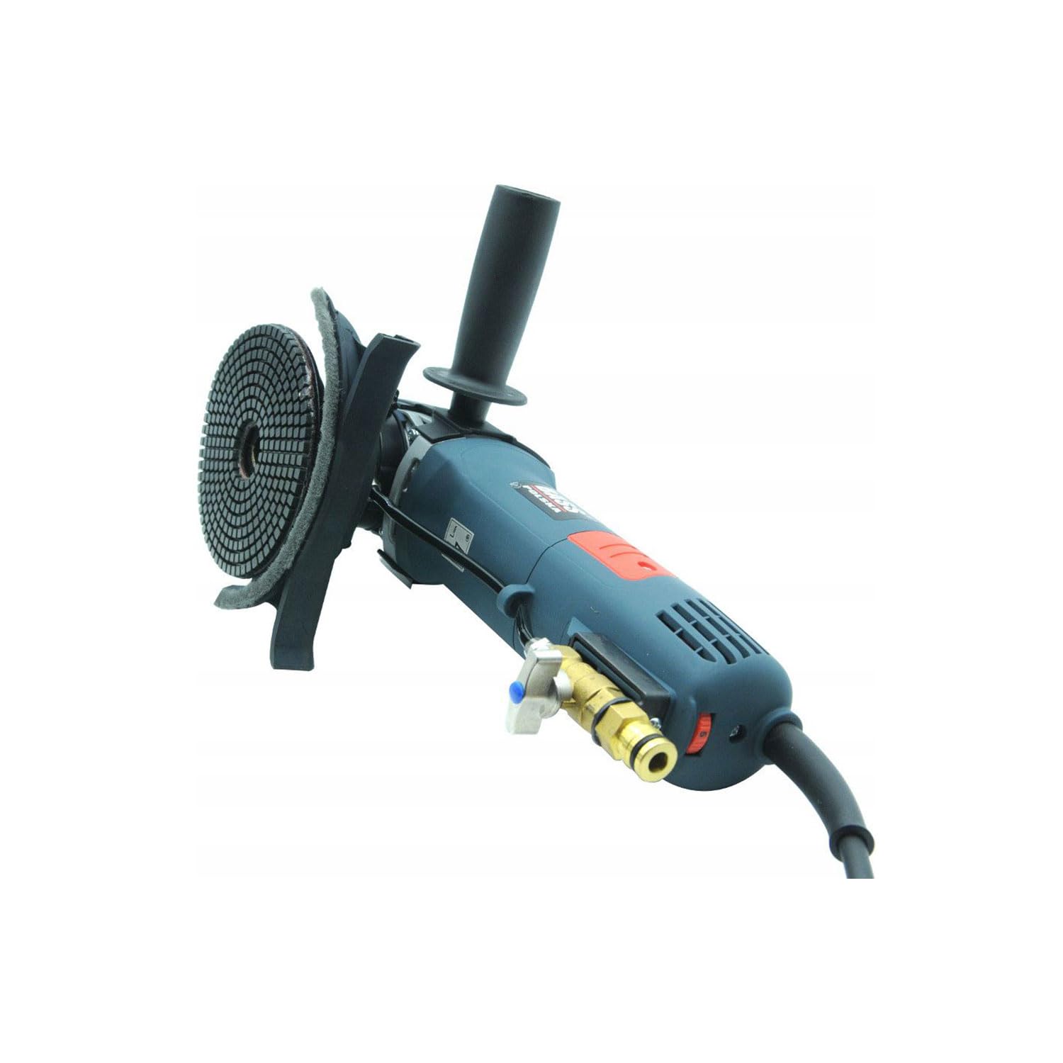 Bass Polska Ponceuse à pierre humide et polisseuse 1100 W 125 mm avec réglage de la vitesse 400-2100 tr/min Disjoncteur PRCD pour marbre, granit et béton