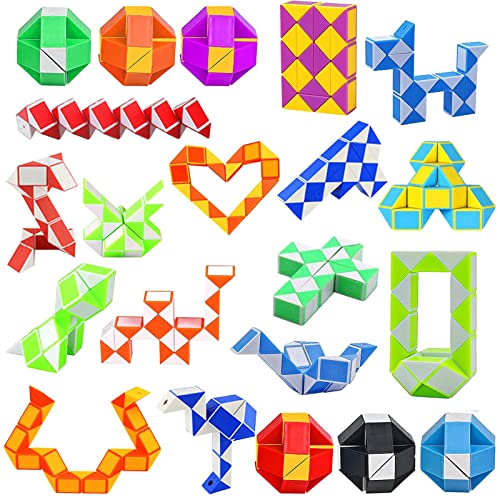 【Divertente Regalo Fai-da-te】Il cubo serpente ha innumerevoli possibilità da creare e può essere ruotato in qualsiasi forma desideri. Adatto a bambini e adulti dai 3 anni in su. Nel tempo libero, godersi il divertimento portato dal serpente magico con i bambini aiuta a migliorare la comunicazione genitore-figlio e a creare un'atmosfera familiare armoniosa. Questo è il miglior regalo di compleanno per i bambini.