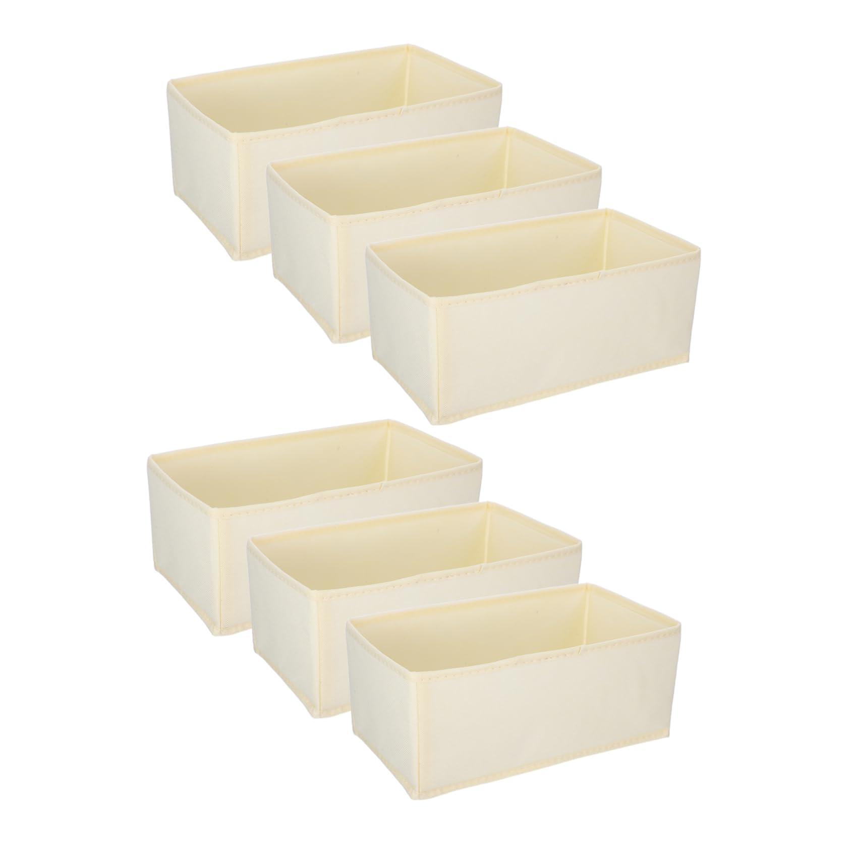 6piezas Organizador Para Ropa Interior Caja De Almacenamiento De Tela Unidades Divisores Para Calcetines Sujetadores y Ropa Interior Para Armarios