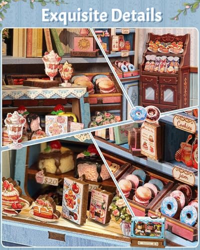 Image of Book Nook Kit - DIY Miniature House Dollhouse Kit for Adults and Teens, Booknook Tiny House Bookshelf Decor 3D Wooden Puzzle, Gifts for Family Friends. (Sweet Marie)