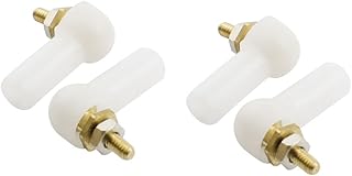 Aexit 4Pcs RC Electrical equipment Car Spare Parts Rod Ends Standoff Brass Ball Link 2.5x2x17mm White