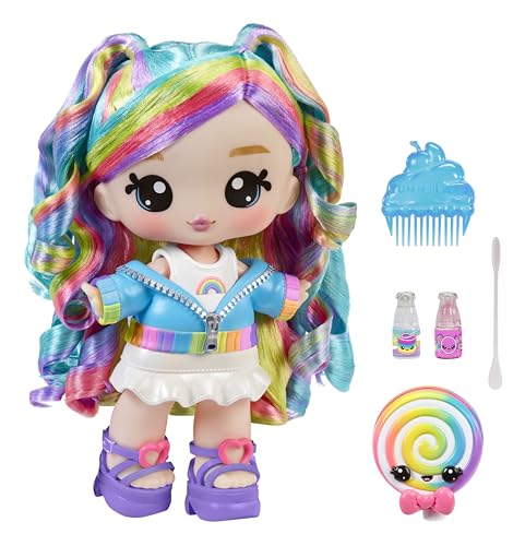 Yummiland Large Doll and Lip Gloss Pet - Skyler Rainbow Belt, Viene con Kit DIY, Adecuado para Niños Mayores de 4 Años