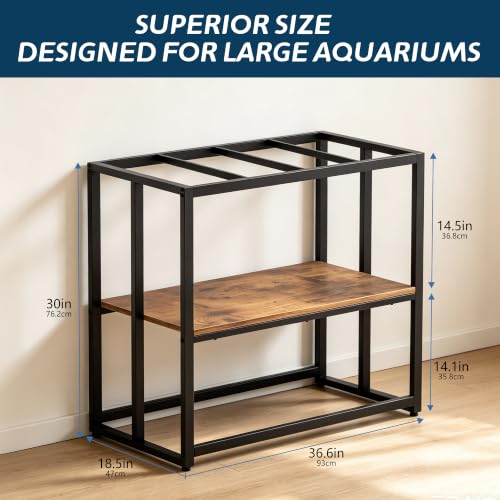Image of 40 Gallon Fish Tank Stand For Aquarium Stand Metal Fish Tank Stand,Brown