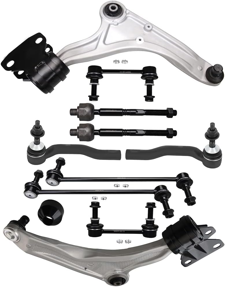 10PCS ASTOU Front Rear Suspension Kit fit 2013 2014 2015 2016 2017 for Ford Fusion 2013 2014 2015 2016 2017 2018 for Lincoln MKZ Lower Control Arm w/Ball Joint Inner Outer Tie Rod End Sway Bar Link