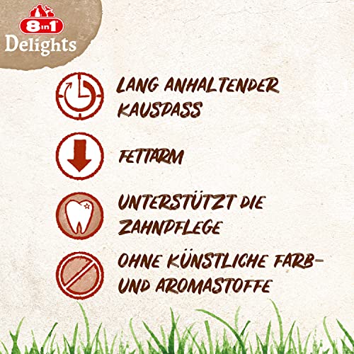 8in1 Delights Strong Knochen S - extra starker Kauknochen für kräftig kauende kleine Hunde, 1 Stück