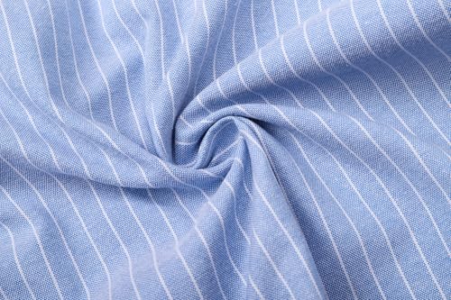 Image of SANGTREE Men & Boy Striped Multicolor Oxford Cotton Shirt,Comfortable Fit,Short Sleeve Collared Shirt