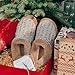 KuaiLu Zapatillas Casa Mujer Memoria cómoda zapatillas de punto de espuma de algodón térmica forrada piel peluche para mujeres calzado doméstico de invierno ortopedia Fascitis plantar Khaki 39-40 Imagen de KuaiLu Zapatillas Casa Mujer Memoria cómoda zapatillas de punto de espuma de algodón térmica forrada piel peluche para mujeres calzado doméstico de invierno ortopedia Fascitis plantar Khaki 39-40