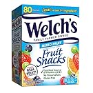 Welch's Fruit Snacks, Mixed Fruit, Gluten Free, Bulk Pack, 0.9 oz Individual Single Serve Bags (Pack of 80)