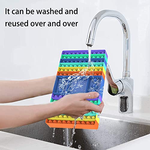 Image of D ETERNAL Pop It Ludo Toy Push Pop Bubble, Chess Ludo Board Bubble Game with 2 Dices for 2 Player (Multi) (Pop It Ludo)