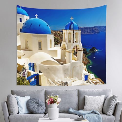 Tapisserie Santorini île grecque pour créer une ambiance estivale