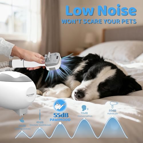 Image of Dog Grooming Vacuum,Pet Grooming Vacuum with 2L Dust Cup & 13000Pa Suction, 6-in-1 Low Noise Pet Grooming Kit with Clipper & Steam Brush for Shedding, Professional Dog Vacuum for Dogs & Cats