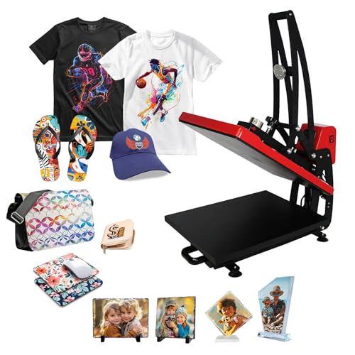 POVOKICI 110V 16' x 20' Auto Open T-Shirts Heat Press Machine High...