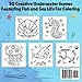Calm Ocean: Fascinating Sea Life and Nature Scenes, Ocean Coloring Book with Bold and Easy Designs for Adults and Kids, Perfect for Stress Relief