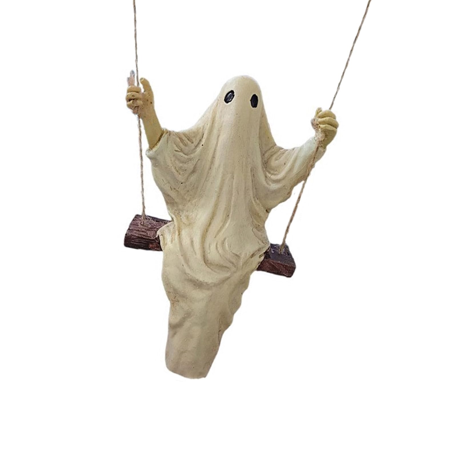 PANGBOER Resin White Specter Sculpture for Porch and Garden Terrifying Halloween Garden Ornament Home Decoration Specter Sculpture
