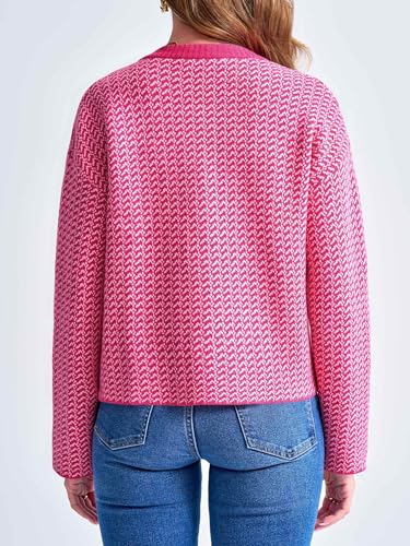 Saodimallsu Womens Cropped Knit Cardigans Fall Crewneck Button Long Sleeve Open Front Soft Sweater Jackets2