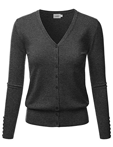 Image of LALABEE Women's V-Neck Long Sleeve Button Down Sweater Cardigan Soft Knit(S-XXL)