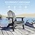 LUE BONA Folding Adirondack Chair Set of 2, Black HDPS Fire Pit Patio Chairs Weather Resistant, Modern Plastic Outdoor Chairs with Cup Holder