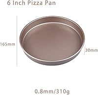 Vista 2 de 1PCS Non-Stick Steel Pizza Pan Tray Cake Bread Baking Ware Mould Mold Tin Shape Tool Dishes for Bakeware and Pastry Utensils(6 inch)