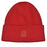 parajumpers arthur PJS-Gummi-Patch vorne Parajumpers Plain Beanie Parajumper Herren Hat Rot