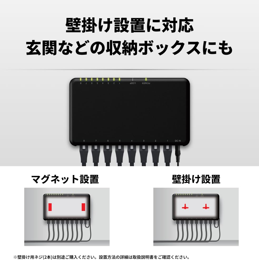 Amazon | バッファロー 8ポート スイッチングハブ Giga プラスチック筐