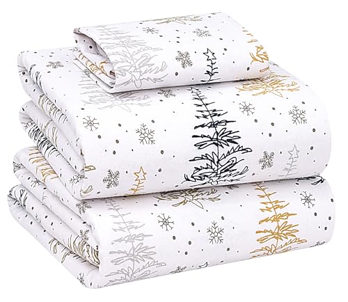 Weihnachtsbaum Bettlaken 17 RUVANTI Flanell-Bettlaken-Set, 100 % Baumwolle, doppelt gebürstet,...