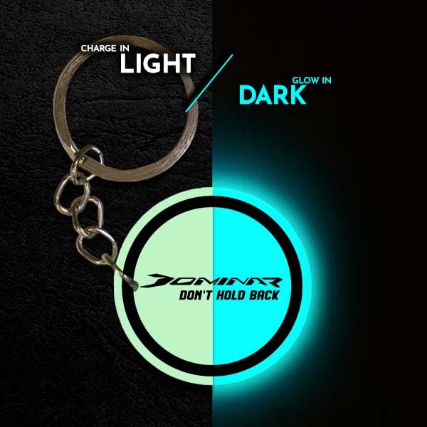 Image of Mi Glow Store Glow in Dark Keychain for Bike Men | Gift for Man | Bike Accessories | Charges in Light Glows in Dark | Key chain for Bike