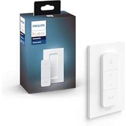 Interruptores Conmutados Wifi Philips Hue - Dimmer Switch, Regulador inteligente inalambrico para sistema iluminación Hue, para iluminación de interior, sala de estar, dormitorio.-