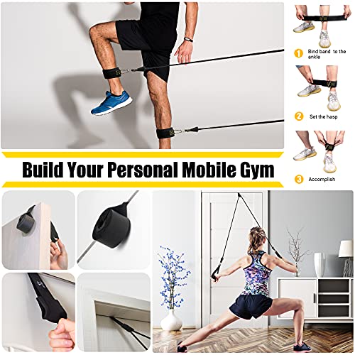 Cofof Resistance Bands Set 150Lbs, Exercise Bands (Pro) With Door Anchor, Handles And Ankle Straps For Fitness Training, Home Workouts, Yoga, Pilates, Workout Bands For Men And Women Indoor/Outdoor… #TOP3