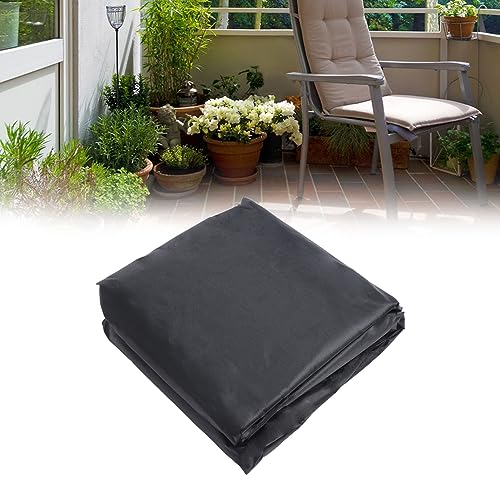 Gavigain Outdoor Chair Cover, Black Oxford Cloth Waterproof Wind Dust Ultraviolet Proof Furniture Cover with Buckle Tunable Drawstring