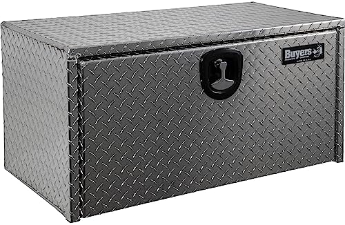 Buyers Products 1705103 Diamond Tread Aluminum Underbody Truck Box with T-Handle Latch, 18 x 18 x 30 Inch