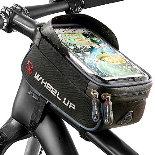 Limiwulw Bolso del Marco de la Bici, Frente de la Bicicleta Tubo Superior Bolso de la Bolsa de la Pantalla táctil Sostenedor del teléfono Impermeable Gran Capacidad Bolsillo del Manillar