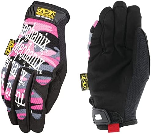Mechanix Wear: The Original Women’s Pink Work Gloves with Secure Fit, Flexible Grip for Multi-Purpose Use, Durable Touchscreen Tactical Gloves for Women (Pink Camouflage, Women's Medium)