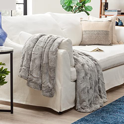 Chanasya Premium Soft Wave Faux Fur Throw Blanket - Soft, Lightweight Reversible Sherpa & Minky Blanket - 50