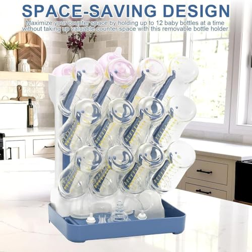Support de rangement multifonction pour biberons avec bac de drainage amovible