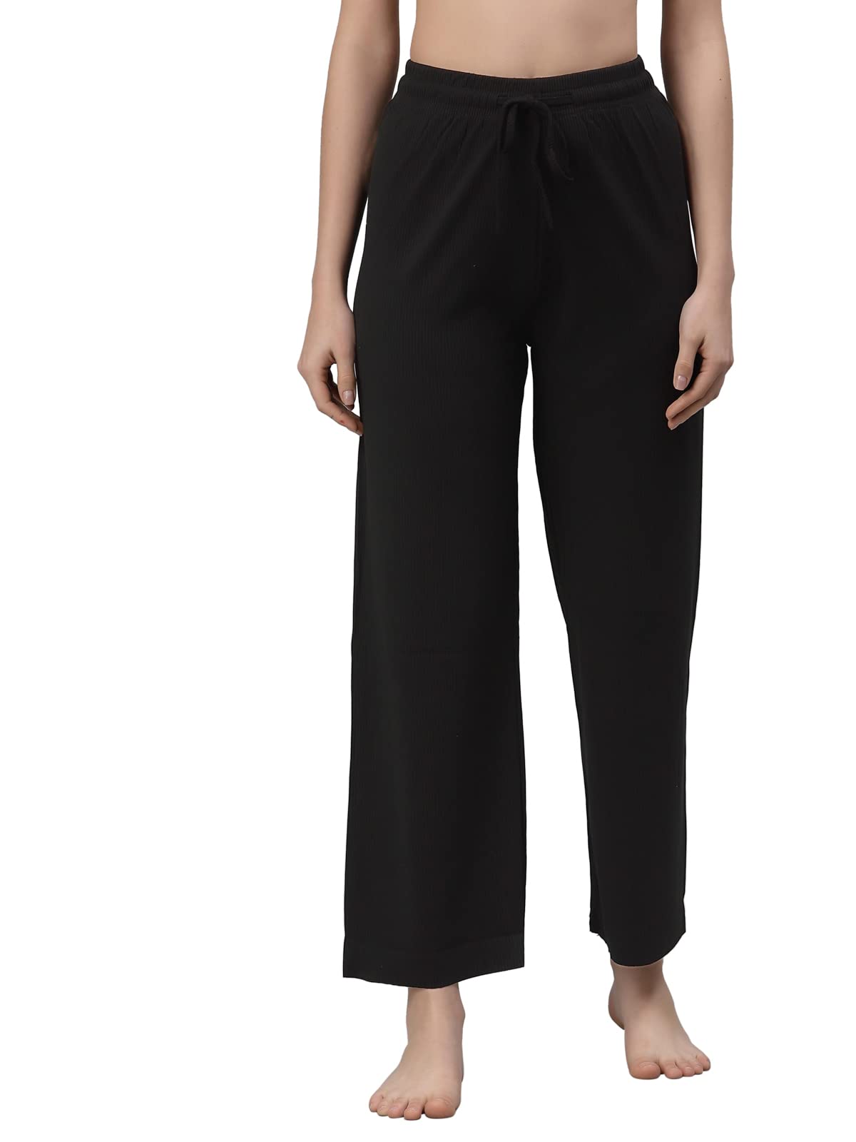 neudis Women Solid Ribbed Lounge Pants-picture-19