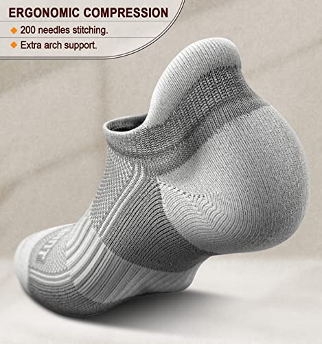 Image of BULLIANT Socks For Women 6Pairs-Womens Athletic Ankle Socks No Show Cushioned for Walking Running-Compression Arch Support