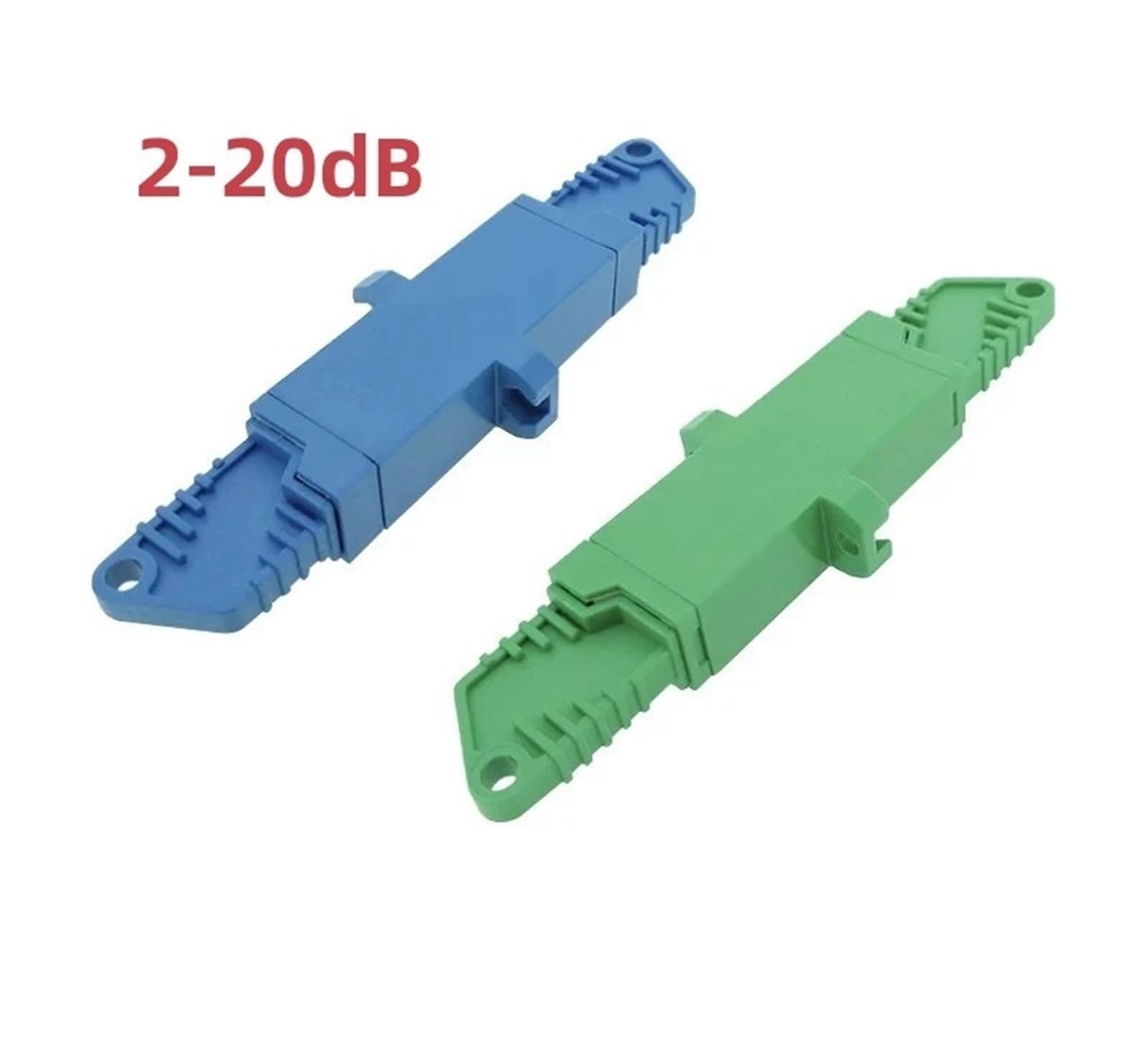 Attenuatore in Fibra Ottica E2000/A Femmina-Femmina 2-20dB Flangia FF accoppiatore A attenuazione Ottica E2000 UPC FTTH 5db 10db 10pz(Blue 3dB)