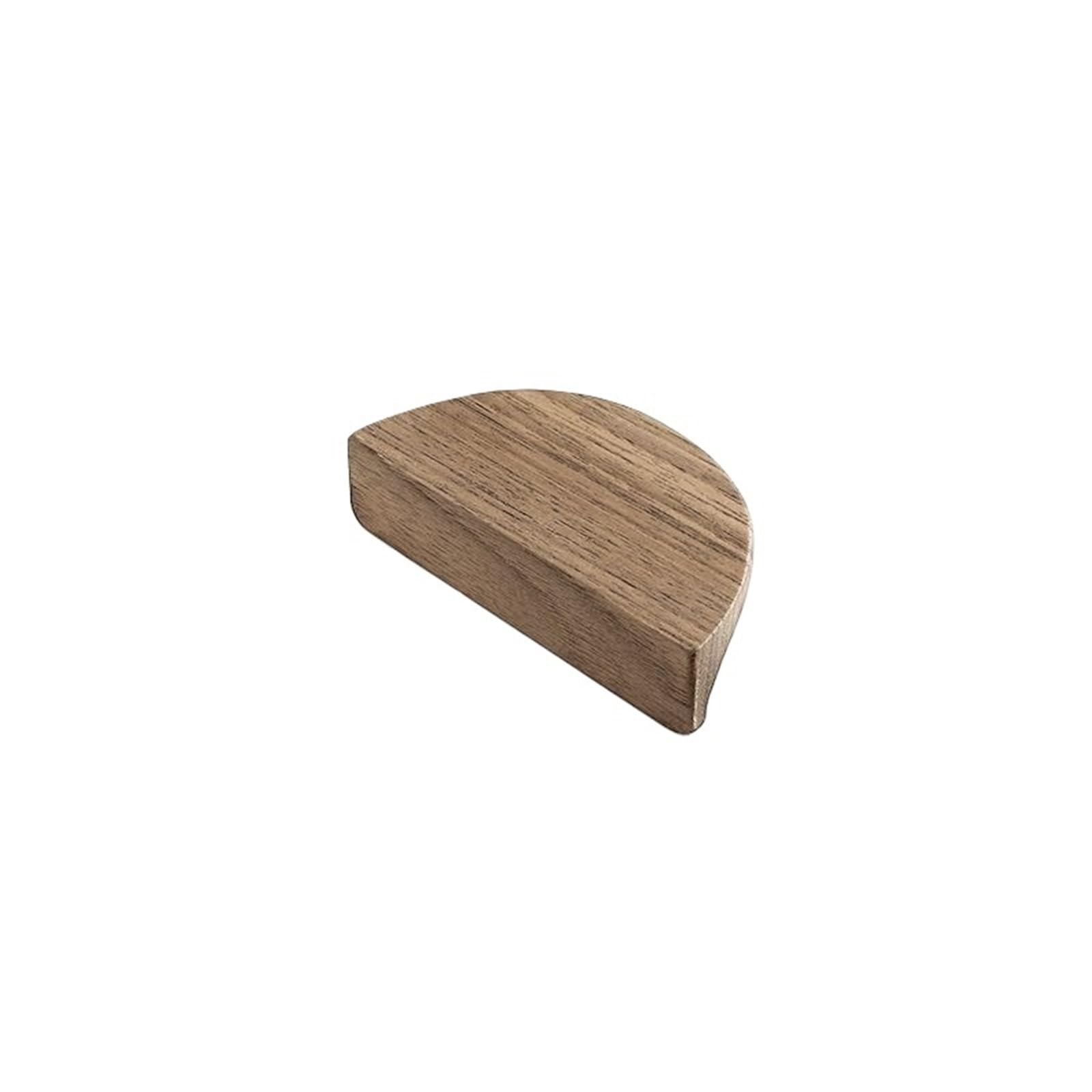 LADFRTYU Wooden Handles 2pcs Walnut Wooden Kitchen Cabinet Knobs and Handles Shoe Handle Gold Cupboard Door Pulls Hardware(CJ-1901-Walnut-32mm)